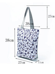 Floral Print Casual Tote Bag Large Capacity Shoulder Bags Lady Shopping Bag