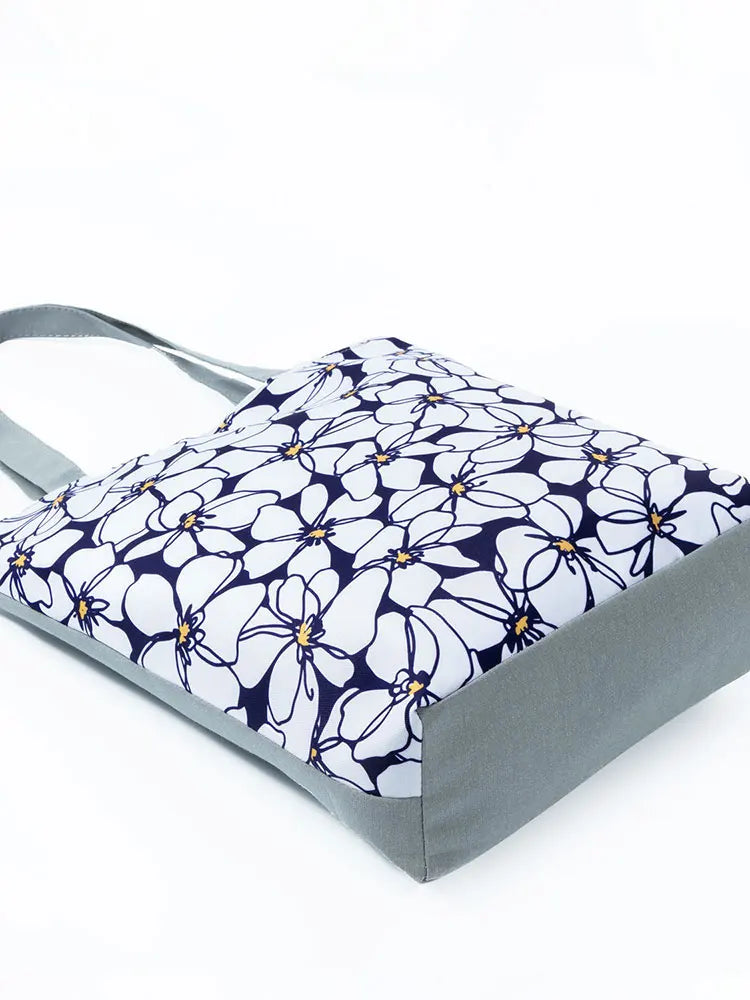 Floral Print Casual Tote Bag Large Capacity Shoulder Bags Lady Shopping Bag