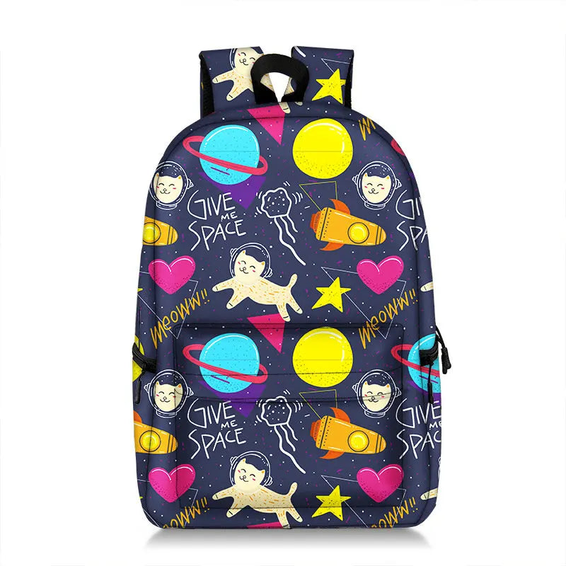 Capacity Backpack Canvas Boys Girls Schoolbag Rucksack Travel Mochila