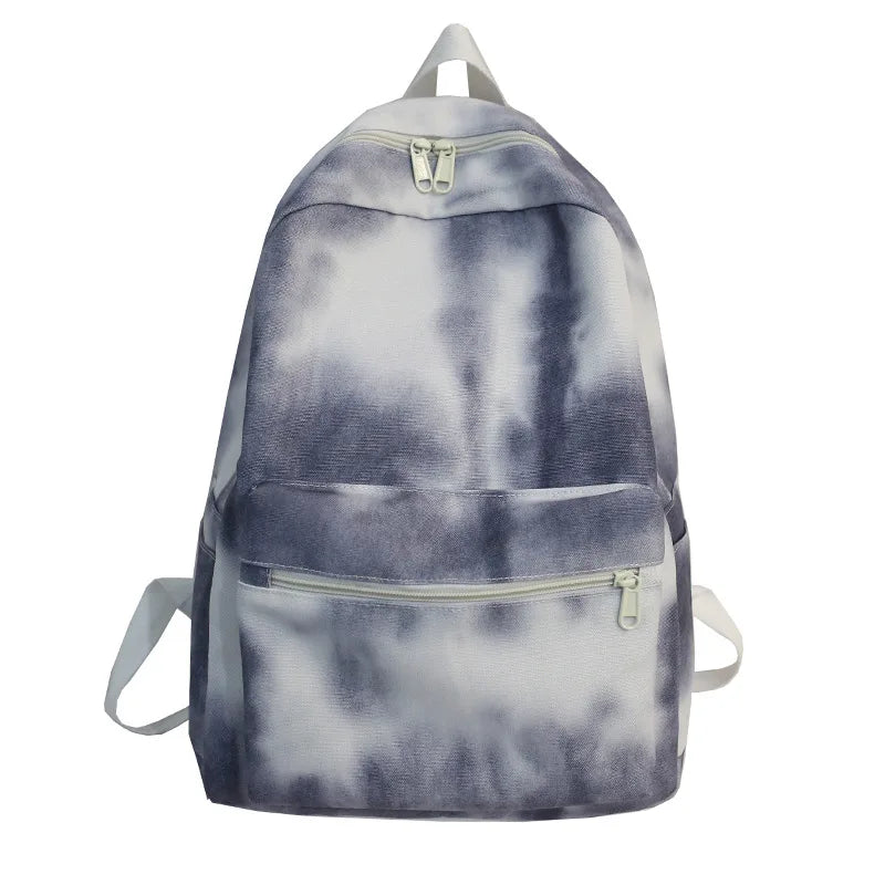 Gradient Canvas Girls School Backpack High Durable Women Travel Bag