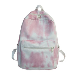 Gradient Canvas Girls School Backpack High Durable Women Travel Bag