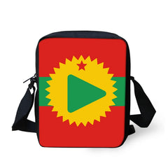 Oromo Flag Print Messenger Bag for Casual Lady Square Shoulder Bags