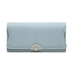 Prettyzys Women's Long Wallet with Buckle Pu Xiaoqing Novice Foreskin Clip Bag