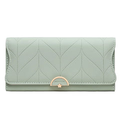 Prettyzys Women's Long Wallet with Buckle Pu Xiaoqing Novice Foreskin Clip Bag