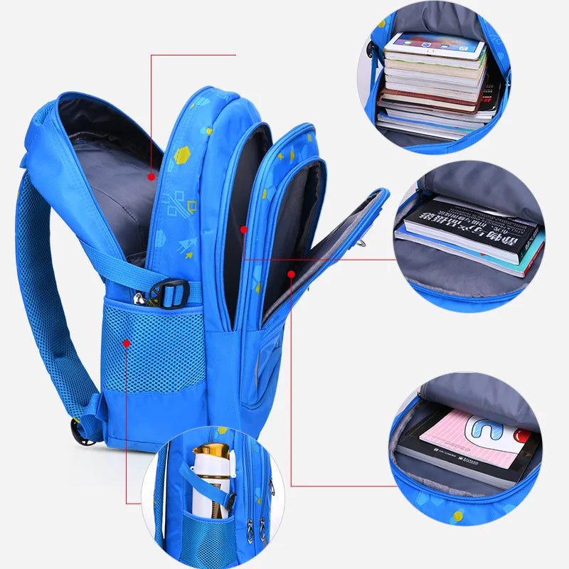 Primary Reflective Strip Baby Mochila School Bag Children Backpack
