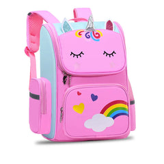 Kids 3D Cartoon Backpack Rainbow Schoolbag