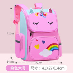Kids 3D Cartoon Backpack Rainbow Schoolbag