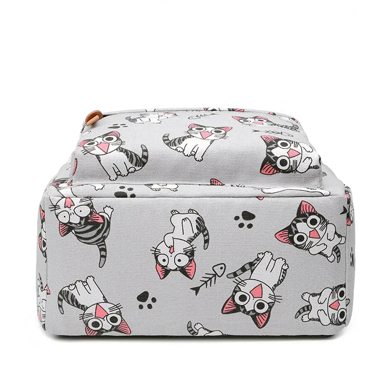 Kids Cartoon Cat Unicorn School Backpack for Girls