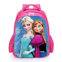 Princess Elsa Lovely School Backpack for Girls Kids Pink Cartoon Bag