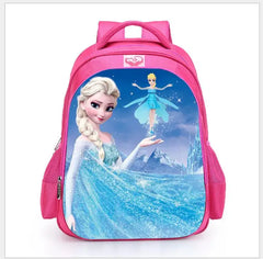 Princess Elsa Lovely School Backpack for Girls Kids Pink Cartoon Bag