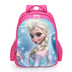 Elsa Lovely School Backpack for Girls Kids Pink Cartoon Bag