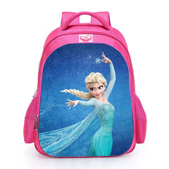 Elsa Lovely School Backpack for Girls Kids Pink Cartoon Bag