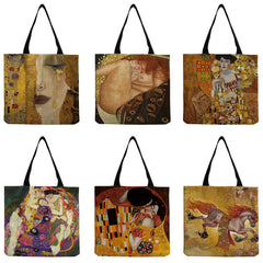 Oil Painting Tote Bag Eco Friendly Beach Handbag
