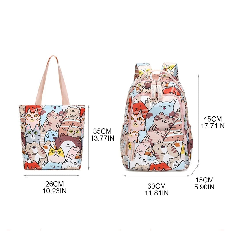 School Backpack Teen Girls Shoulder Bag Student Pocket Daypack