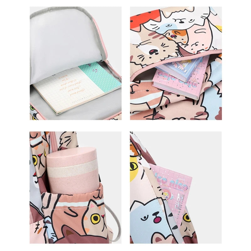 School Backpack Teen Girls Shoulder Bag Student Pocket Daypack