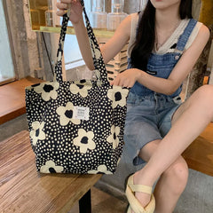 Stylish Printed Canvas Shoulder Bag for Women