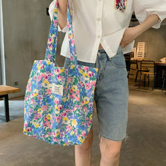 Stylish Printed Canvas Shoulder Bag for Women