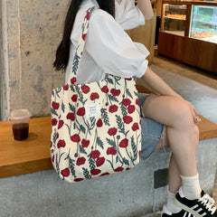 Stylish Printed Canvas Shoulder Bag for Women