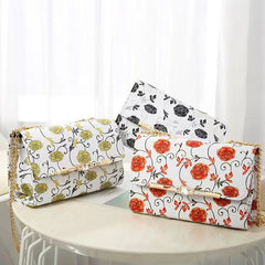 Floral Chain Women's Shoulder Messenger Small Square Casual Bag