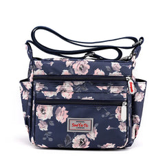 Flower Crossbody Bag Women Shoulder Bag Nylon Messenger Handbag