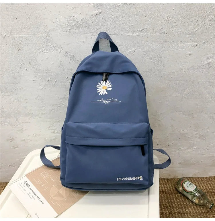 Floral School Bag Teen Girls Bookbag Women Backpack High School Waterproof