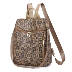 Plaid PU Leather Backpacks for Women Large Capacity Female Travel Bag