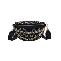 Plaid Pattern Fanny Packs For Women Chain Waist Bag