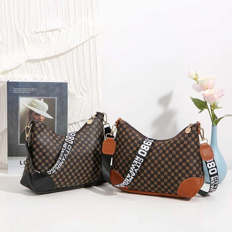 Printed Messenger Bag Ladies Crossbody Handbag Large Capacity