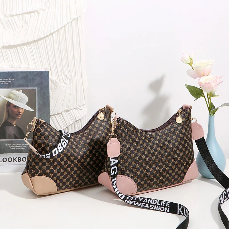 Printed Messenger Bag Ladies Crossbody Handbag Large Capacity