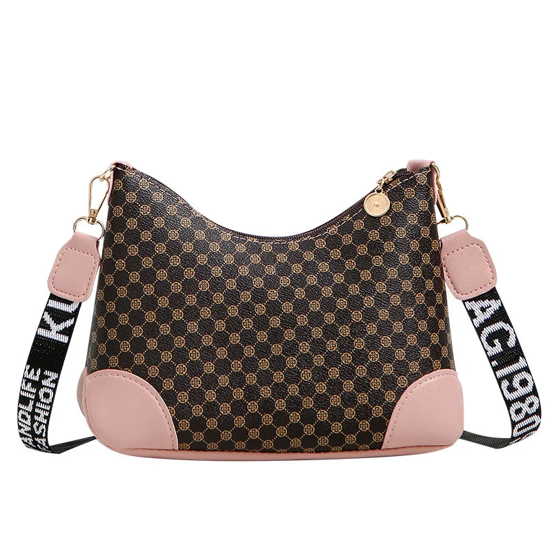 Printed Messenger Bag Ladies Crossbody Handbag Large Capacity