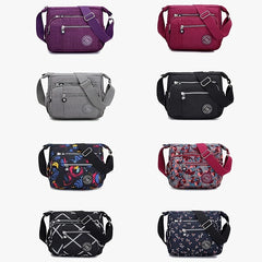 Nylon Crossbody Bag Women's Water Proof Zipper Shoulder Bag