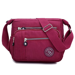 Nylon Crossbody Bag Women's Water Proof Zipper Shoulder Bag