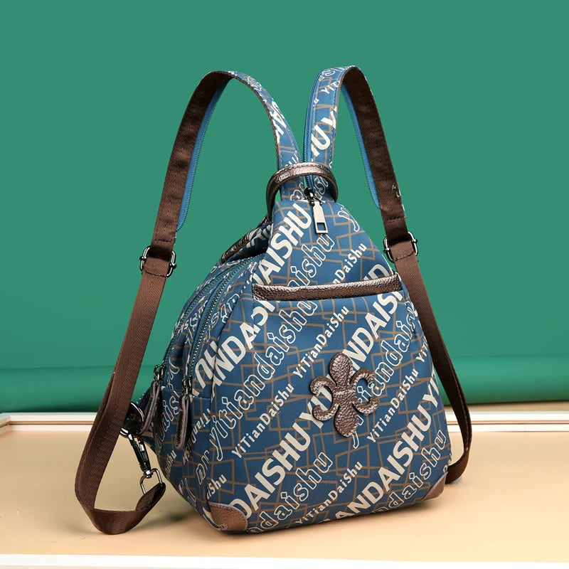 Oxford Cloth Women Backpack Small Chest Pack for Girls Shoulder Bag