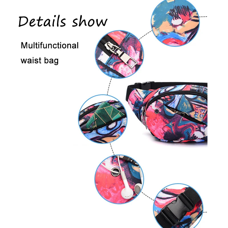 Women's Waist Bag Waterproof Belt Bags for Ladies Travel Phone Case