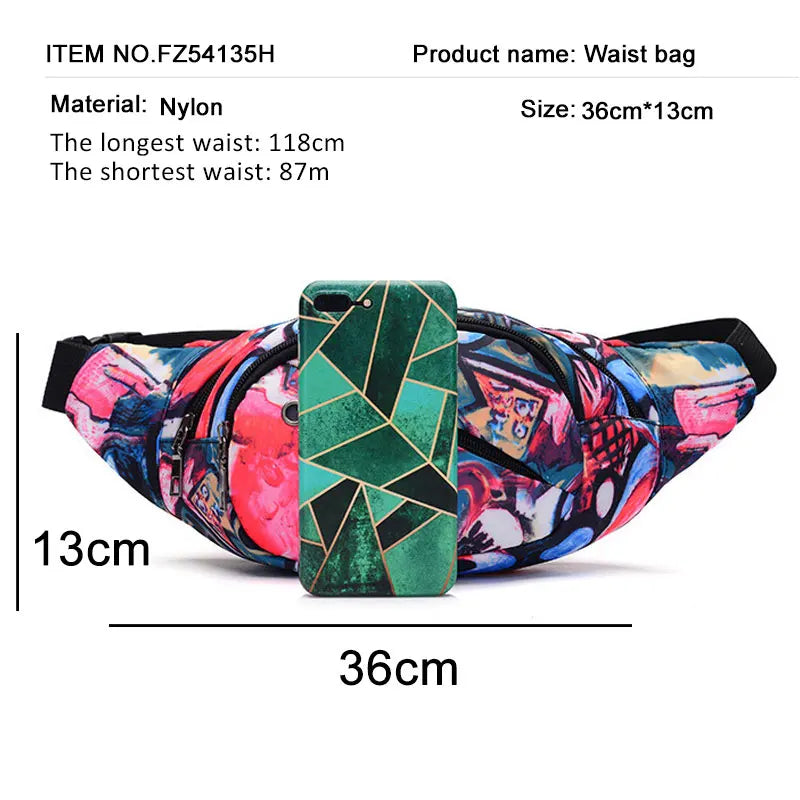 Women's Waist Bag Waterproof Belt Bags for Ladies Travel Phone Case