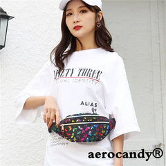 Colorful Waist Bag Women Fanny Pack Cartoon Belt Phone Pouch