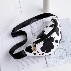 Women's Printed Waist Bag Small Satchel Shoulder Bag