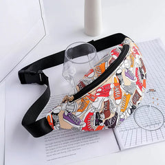Women's Printed Waist Bag Small Satchel Shoulder Bag
