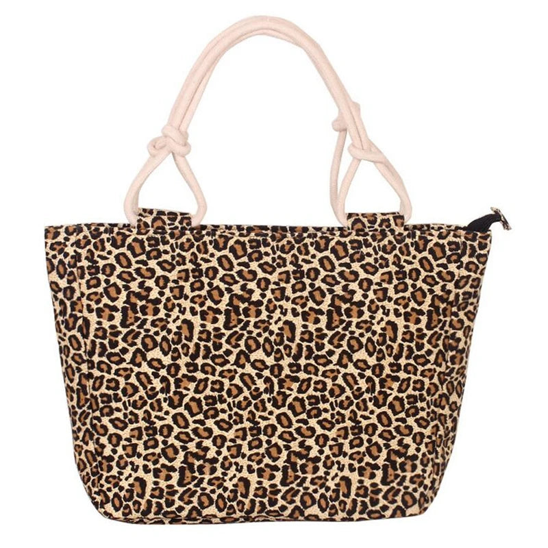 Leopard Women Handbag Shoulder Tote Bag Large Capacity for Ladies