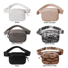 PU Leather Crossbody Chest Bag Zipper Handbag Fanny Pack Waist Bag