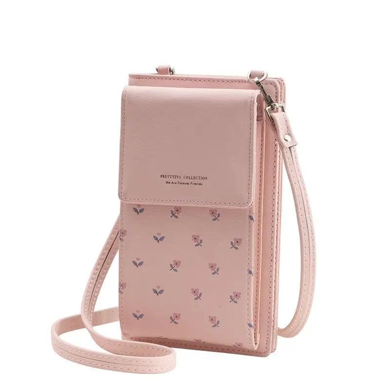 Flower Mini Crossbody Bag Women PU Leather Shoulder Messenger Small Lady Wallet