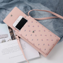 Flower Mini Crossbody Bag Women PU Leather Shoulder Messenger Small Lady Wallet
