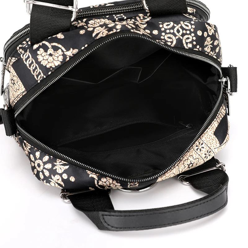 Nylon Shoulder Bag For Women Multifunction Crossbody Messenger Purse