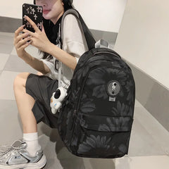 Nylon Women Backpack Anti-Theft Shoulder Bag for Teenage Girls