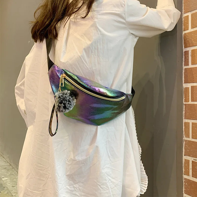 Glitter Waist Pouch Sequins Belt Bag for Women