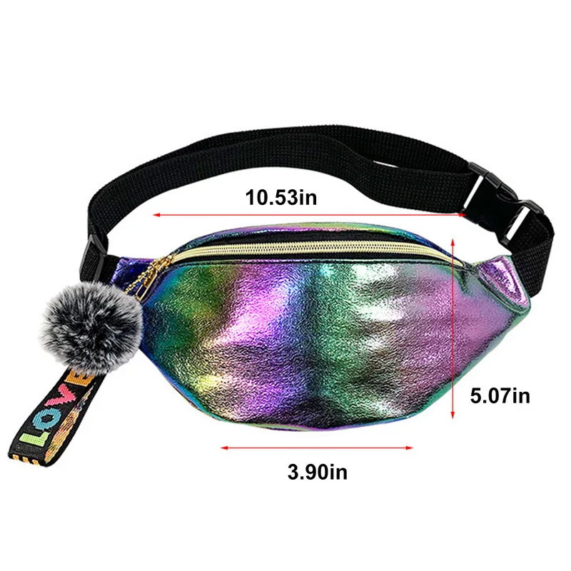 Glitter Waist Pouch Sequins Belt Bag for Women