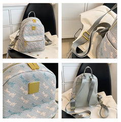 Small PU Leather Women Backpack for Teenage Girls School Bag Rucksack