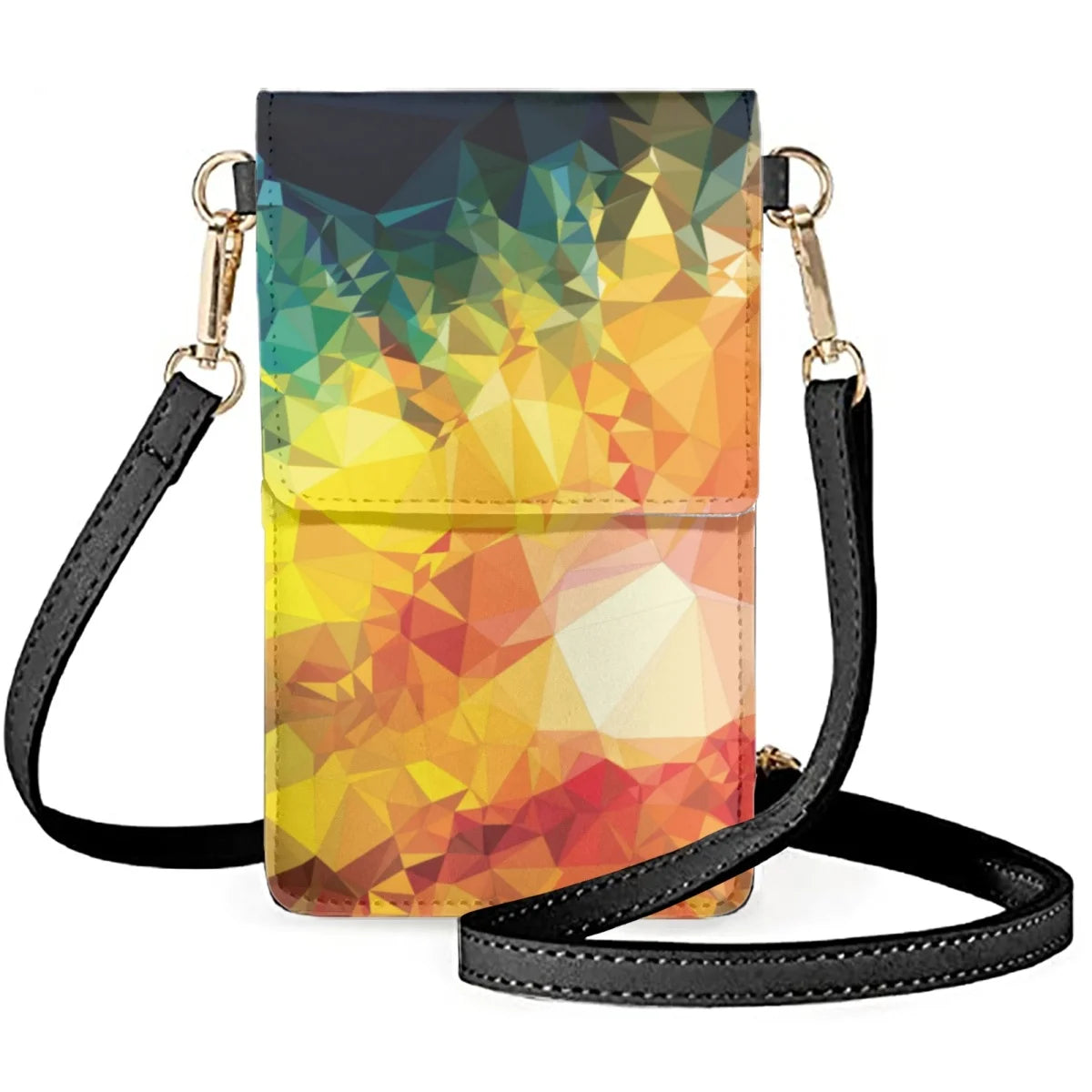 Prismatic Square Design Phone Bag for Women