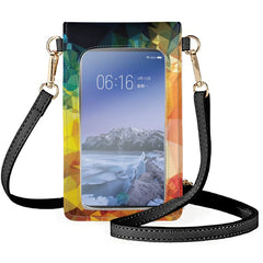 Prismatic Square Design Phone Bag for Women