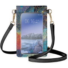 Prismatic Square Design Phone Bag for Women